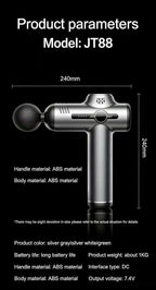 Full-size massage gun parameters chart
