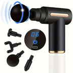 6-Speed Mini massage gun with display and interchangeable heads